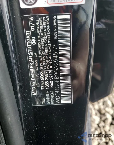 2016 Mercedes-Benz S 550 4Matic from USA, damaged, VIN WDDUG8FB9GA254532
